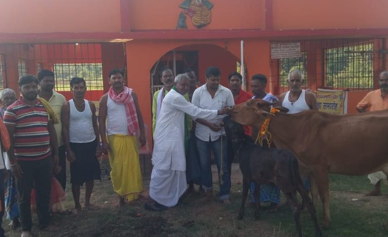 Govardhan puja 2022: सेक्टर 9 बड़ा खटाल स्थित बाबा अद्भुत नाथ संकटमोचन हनुमान मंदिर में किया गोवर्धन पूजा, गौवंश की वृद्धि के लिए पशुपालकों ने ईश्वर से की कामना