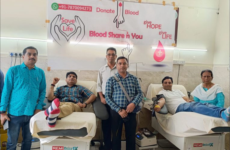Bokaro : ब्लड शेयर एन यू ने स्थापना दिवस पर सदर अस्पताल में लगाया रक्तदान शिविर